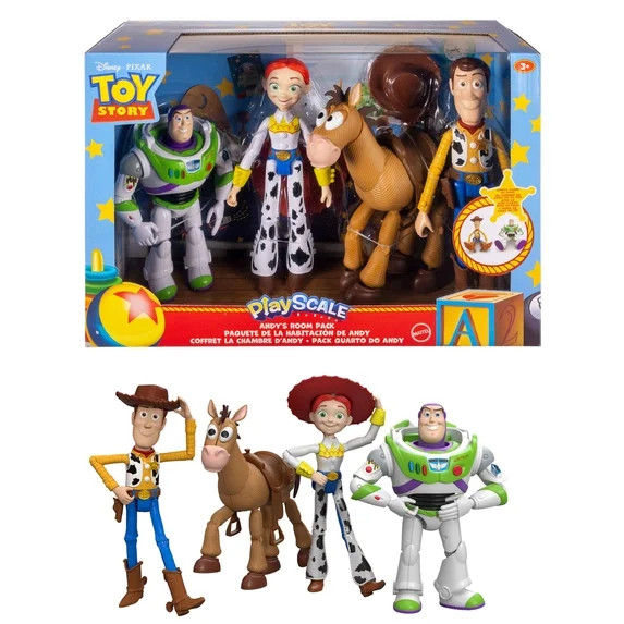Disney and Pixar Toy Story Woody, Jessie, Bullseye, & Buzz 7 Inch Figures, Andys Room | Walmart (US)