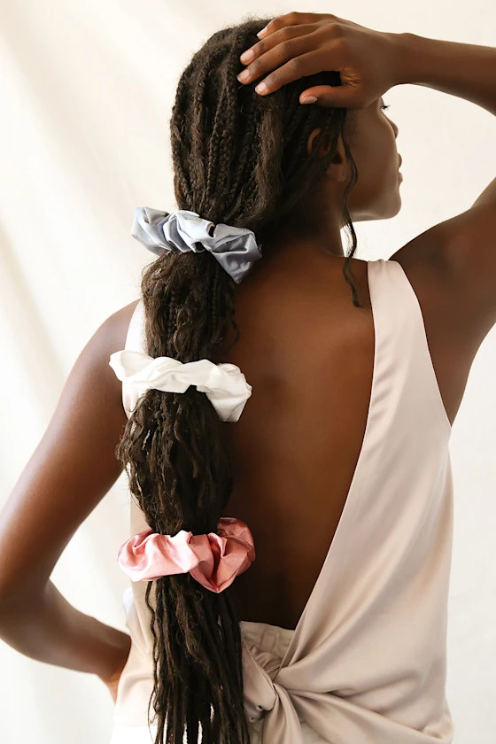 Luxe-y Girl Multi Satin Oversized Scrunchie Set | Lulus (US)