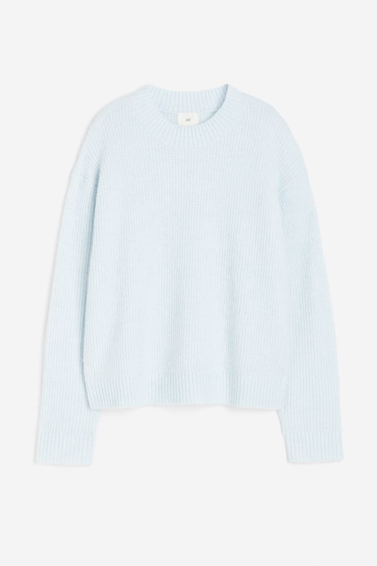 Rib-knit Sweater - Light blue - Ladies | H&M US | H&M (US + CA)