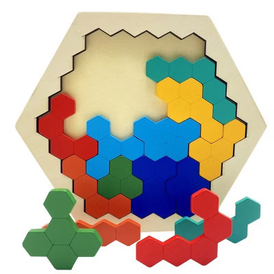 Hexagon Puzzle 14 Shaped Pieces | Target