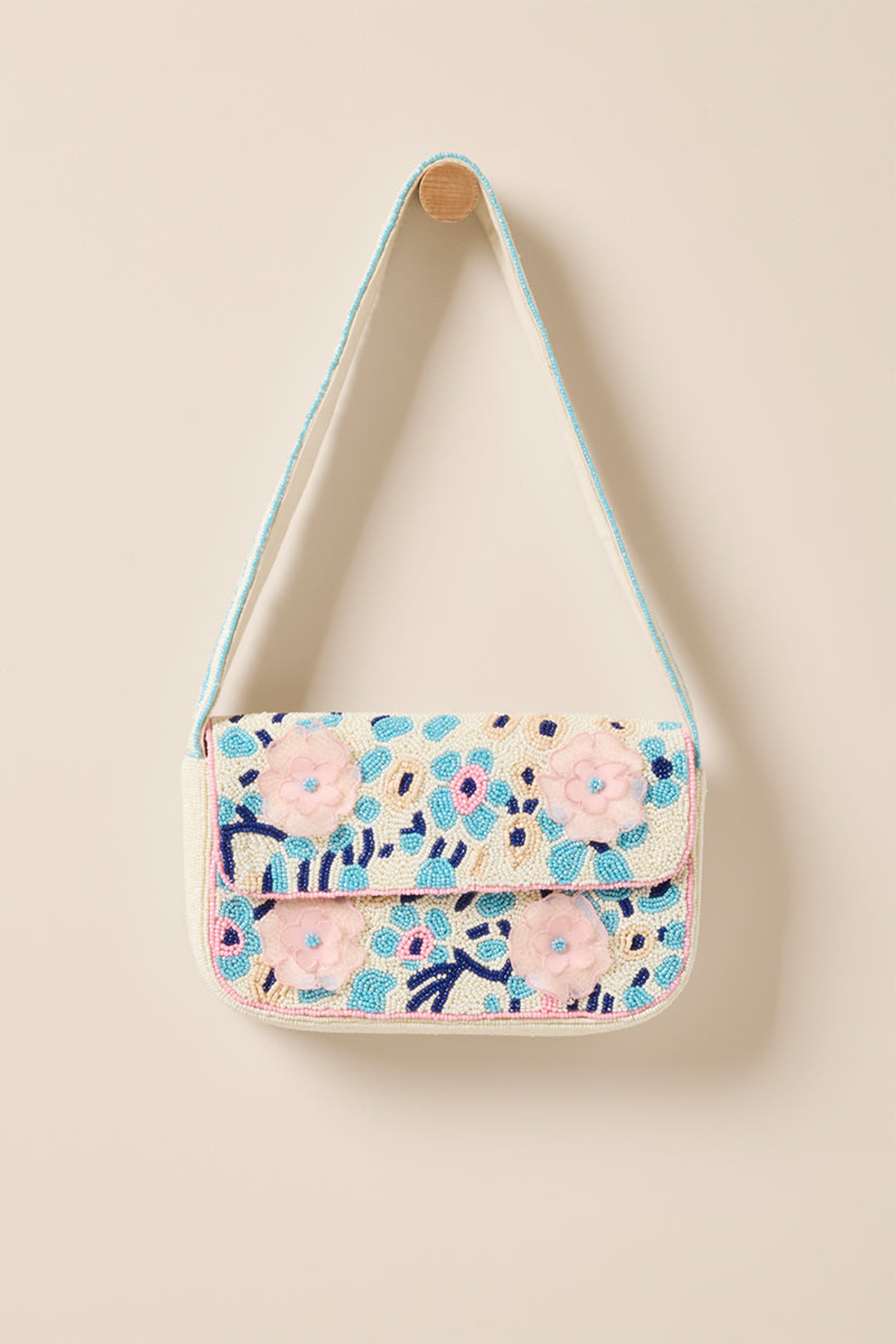 Sherry Beaded Floral Shoulder Bag | Francesca's