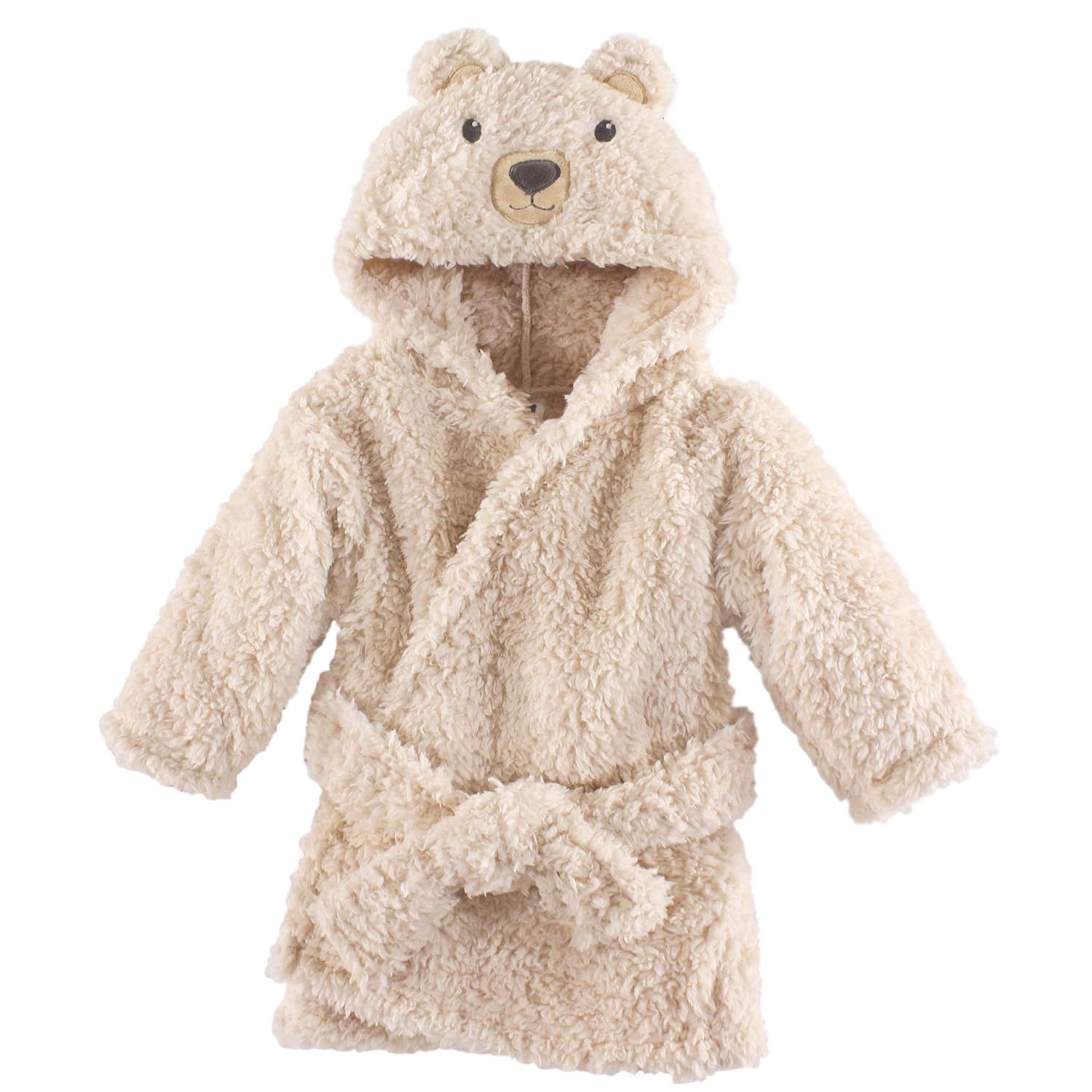 Hudson Baby Unisex Baby Plush Animal Face Robe, Cozy Bear, One Size, 0-9 Months | Amazon (US)