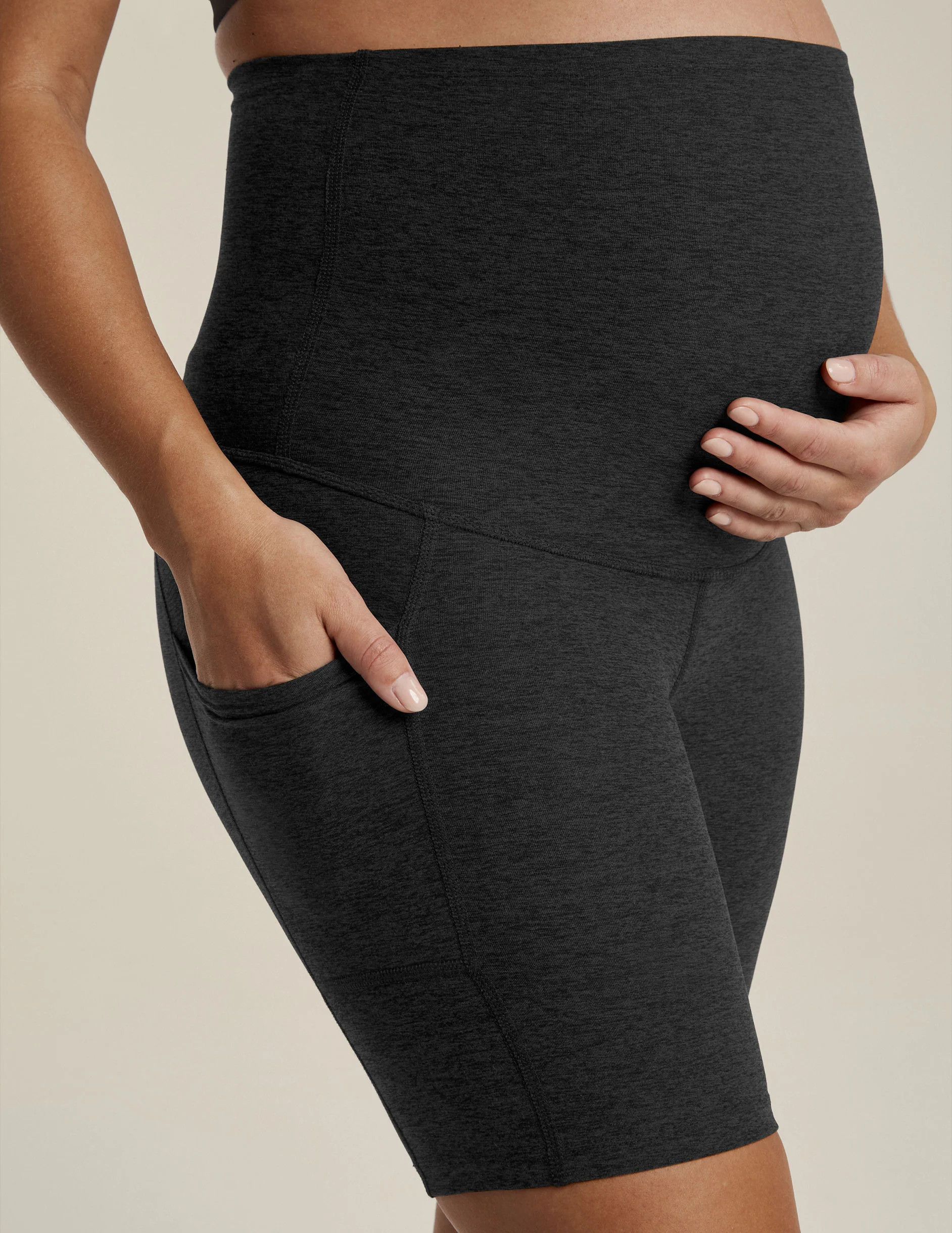 Spacedye Team Pockets Maternity Bike Short | Beyond Yoga | Beyond Yoga