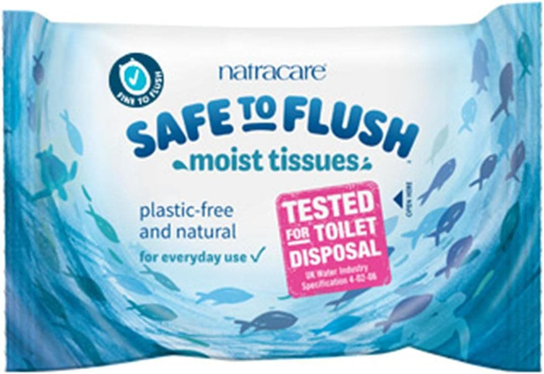 Natracare Safe to Flush Moist Tissues, Made of 100% paper and an Organic and Natural formula with... | Amazon (US)