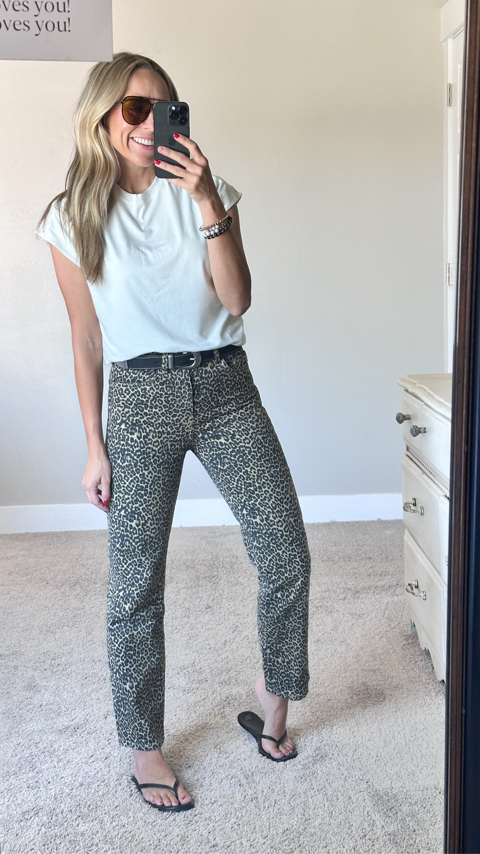 Favorite leopard pants of 2024! Obsessed with this outfit! True to size.  Pants do run a little on the small side so if in-between sizes, size up. 

#LTKFindsUnder100 #LTKStyleTip