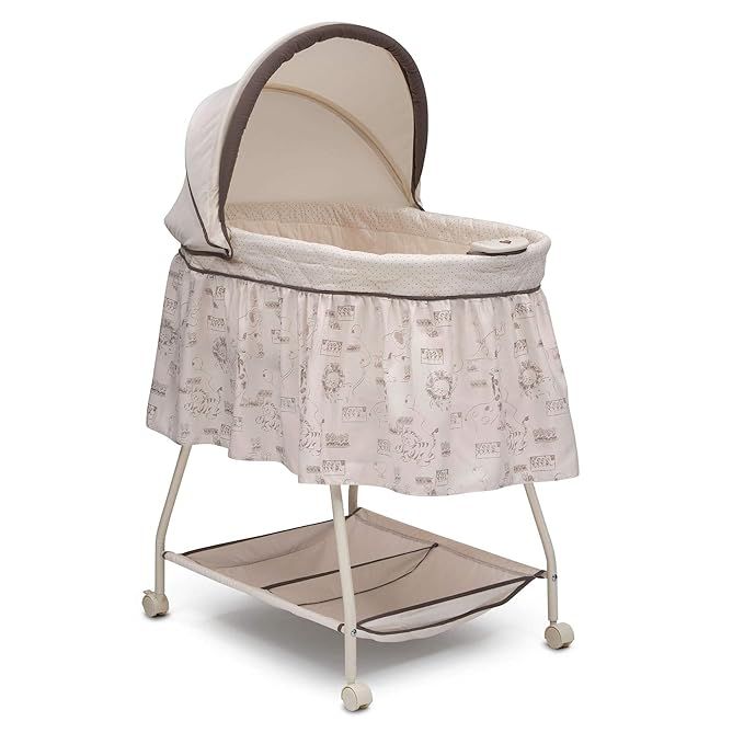 Delta Children Deluxe Sweet Beginnings Bedside Bassinet - Portable Crib with Lights and Sounds, P... | Amazon (US)
