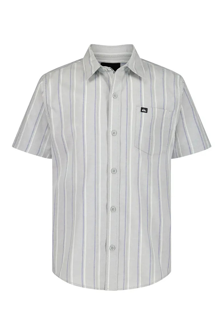 Kids' Island Stripe Short Sleeve Cotton Button-Up Shirt (Men) | Nordstrom | Nordstrom