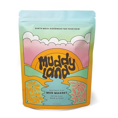Bentonite Clay Detox Mud Bath Soak & Full Body Mud Mask - Magnetic Clay Bath with Epsom Salt, Body & Face Mask, Gift for Her - Mud Magnet by Muddyland | Amazon (US)