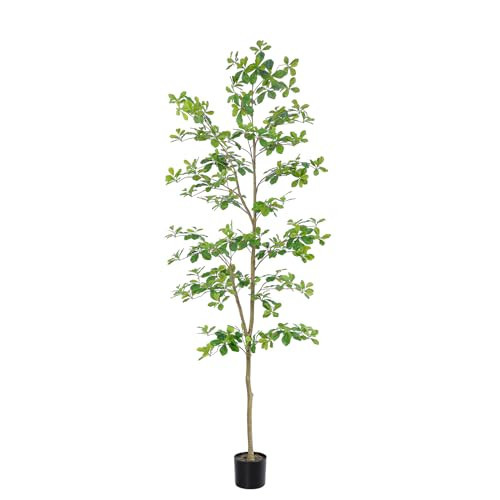 Bellacat Faux Black Olive Tree 7ft, Tall Faux Trees Indoor with Natural Trunk and Realistic Leaves. 7 Feet(84in) Artificial Tree for Home Office Décor. | Amazon (US)