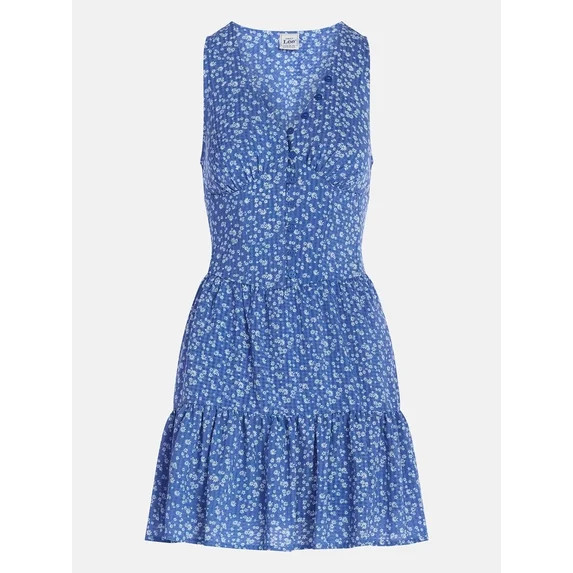 Kacey Lee Women's Sleeveless Tiered V Neck Dress, Sizes XS-XXL | Walmart (US)