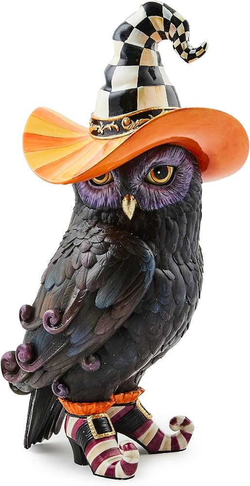 MACKENZIE-CHILDS Witchy Owl Figurine, Halloween Owl Decor, Indoor Witch Decor | Amazon (US)