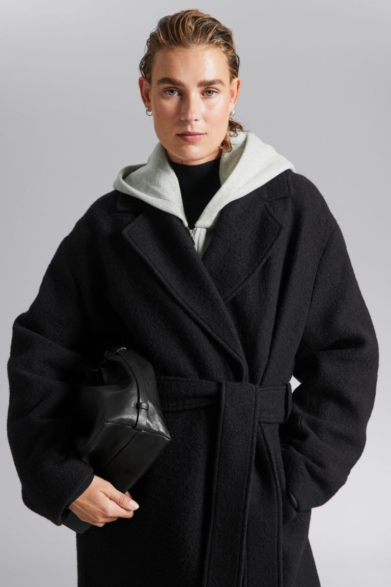 Voluminous Belted Wool Coat | H&M (UK, MY, IN, SG, PH, TW, HK)