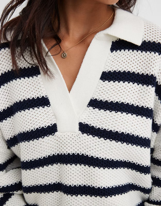 Aerie Ivy Polo Sweater | American Eagle Outfitters (US & CA)