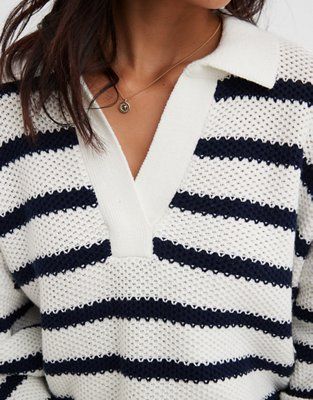 Aerie Ivy Polo Sweater | American Eagle Outfitters (US & CA)