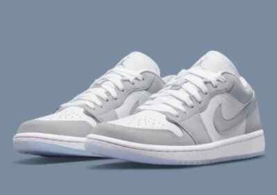 Nike Air Jordan 1 Low Shoes 'Wolf Grey Aluminum' DC0774-105 Women's Sizes New | eBay US