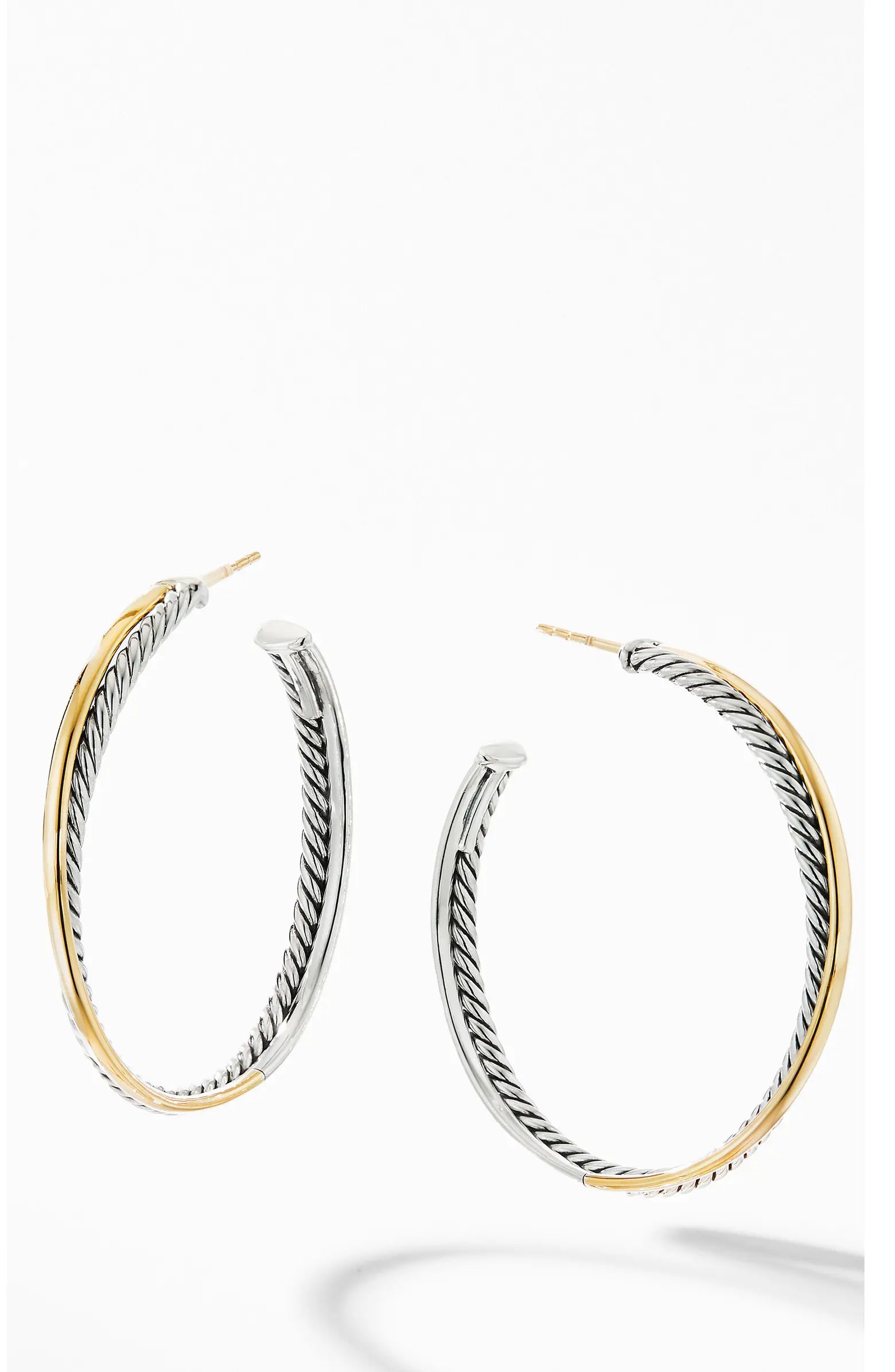 Crossover® XL Hoop Earrings with 18K Yellow Gold | Nordstrom