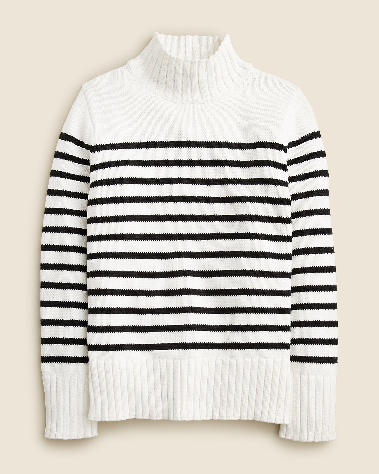 Cotton turtleneck sweater in stripe | J. Crew US