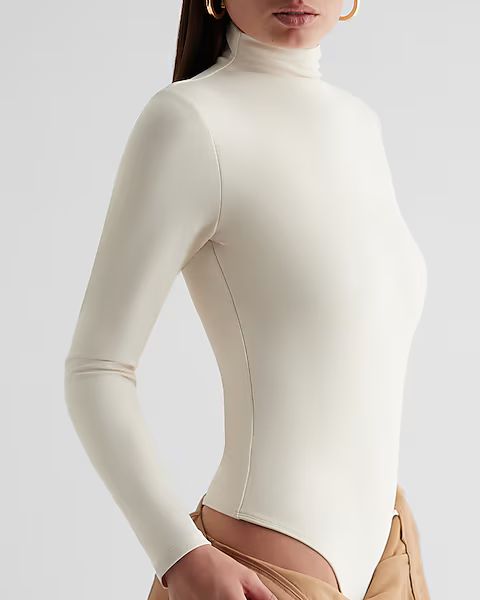Body Contour High Compression Mock Neck Long Sleeve Bodysuit | Express