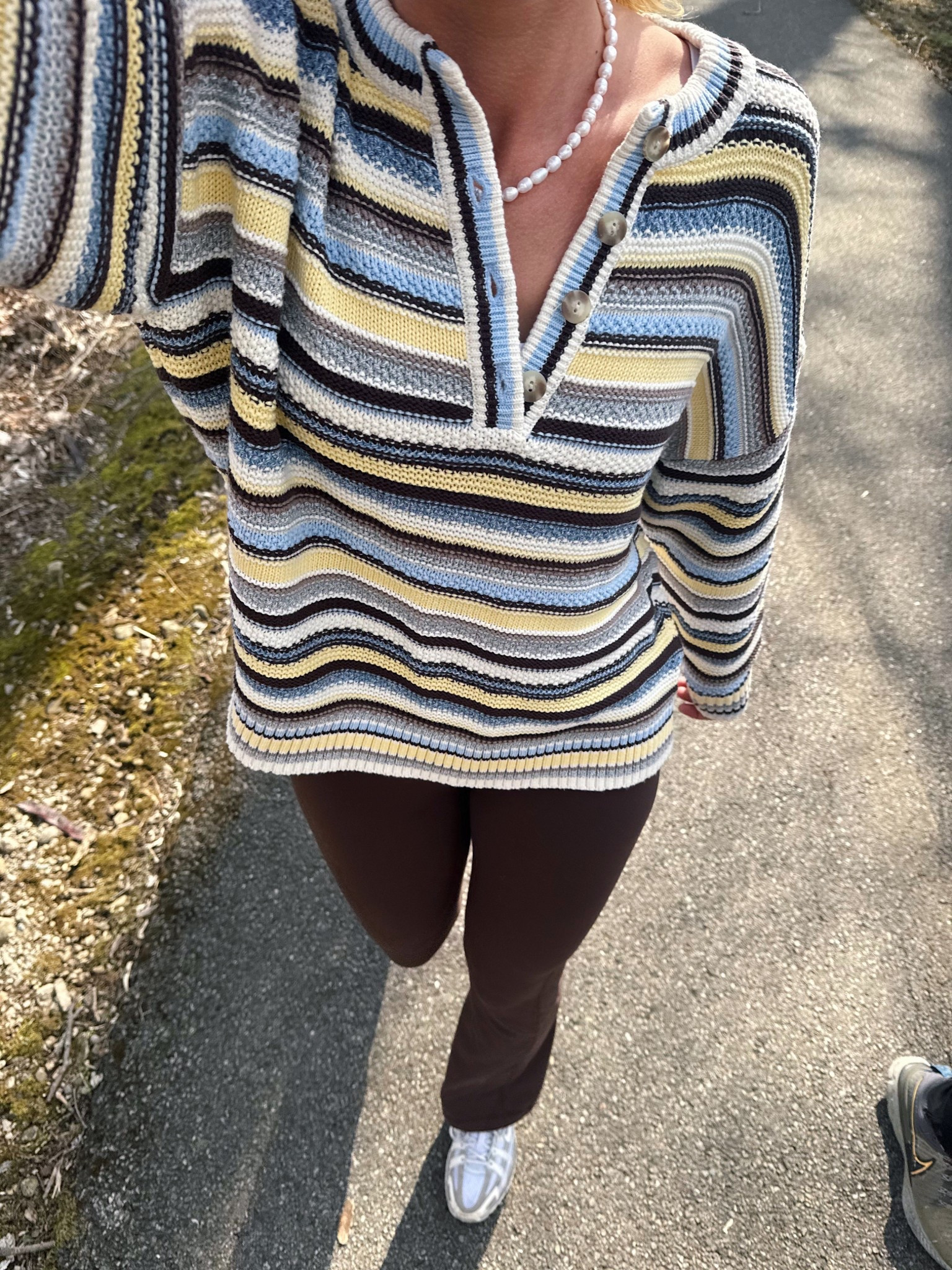 Lil outdoor walk! Large in the sweater 🌼

#LTKootd #LTKSpringSale