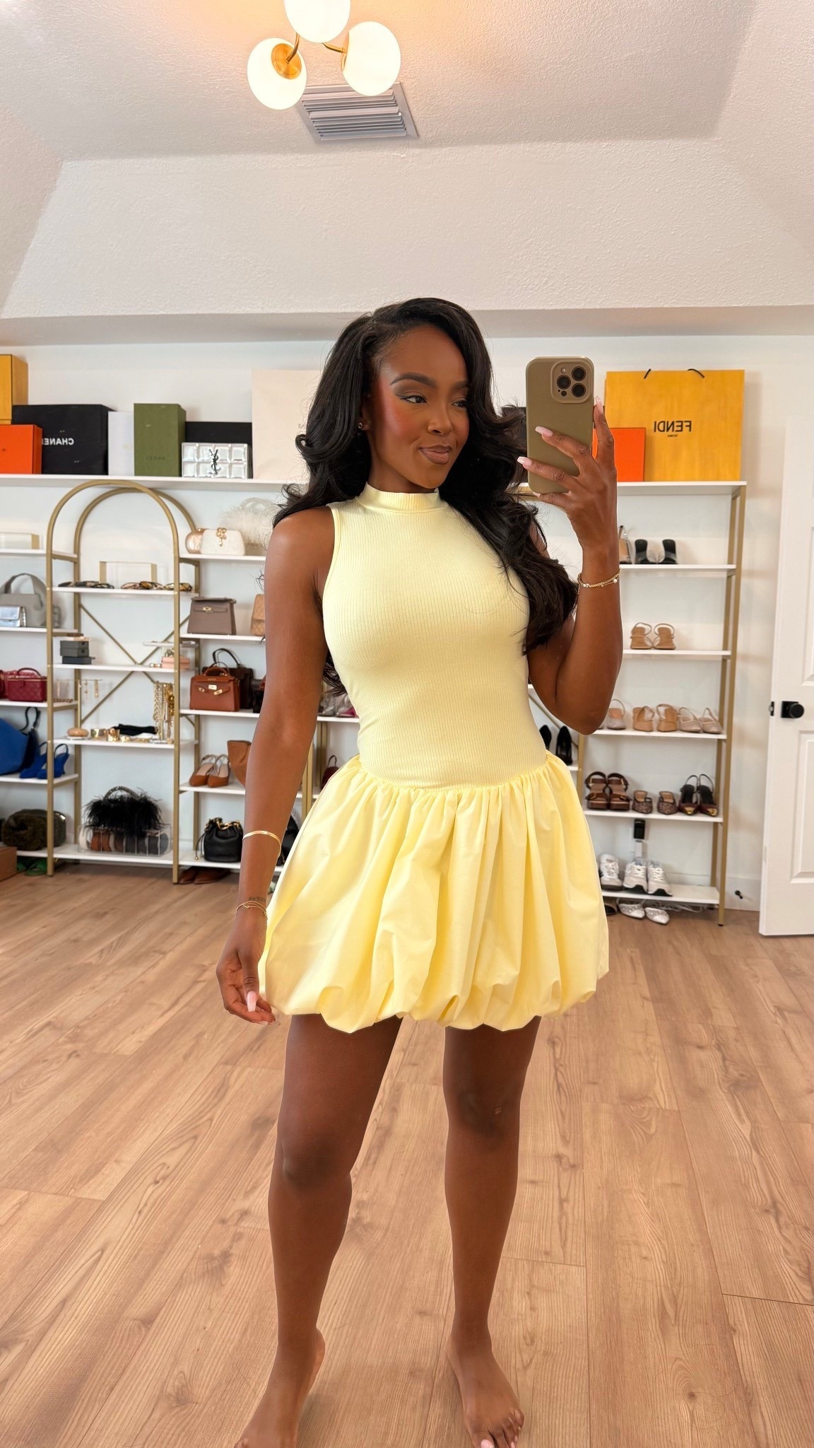 Sunshine in a dress! ☀️✨ This yellow mini fit & flare puff dress is giving feminine, flirty, and effortlessly cute. Perfect for brunch, date night, or a spring getaway! Are we loving this pop of color? Drop a 💛 in the comments if you’d rock this look!

Wearing size small (6), 140 lbs, 5’4” for reference. #blackwoman
#Dresses #SpringFashion #PetiteFashion #MidsizeFashion #PlusSizeFashion #BumpFriendly #PostpartumOutfits #Size14 #TallWomenFashion #DressJeans #Sandals #WorkOutfit #DateNightOutfit #Workwear #TrenchCoat #CountryConcertOutfit #Shoes #TrendyLooks #SpringWardrobe #ChicAndTrendy #ExplorePageFashion #FashionInspo #WomensStyle #FeminineFashion #OOTDStyle #StreetStyleInspo #MiniDresses #EffortlesslyChic

Follow my shop @kirasfashionfinds on the @shop.LTK app to shop this post and get my exclusive app-only content!

#liketkit 
@shop.ltk
https://liketk.it/58UB8