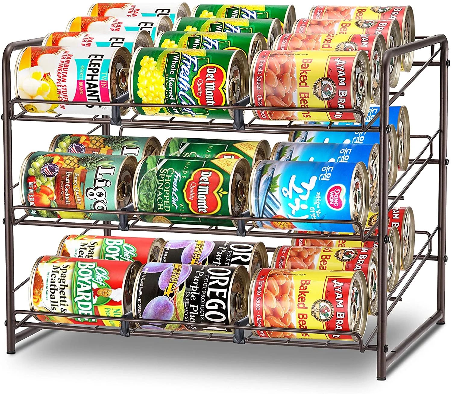 Simple Trending Can Rack Organizer, Stackable Can Storage Dispenser Holds up to 36 Cans for Kitch... | Walmart (US)