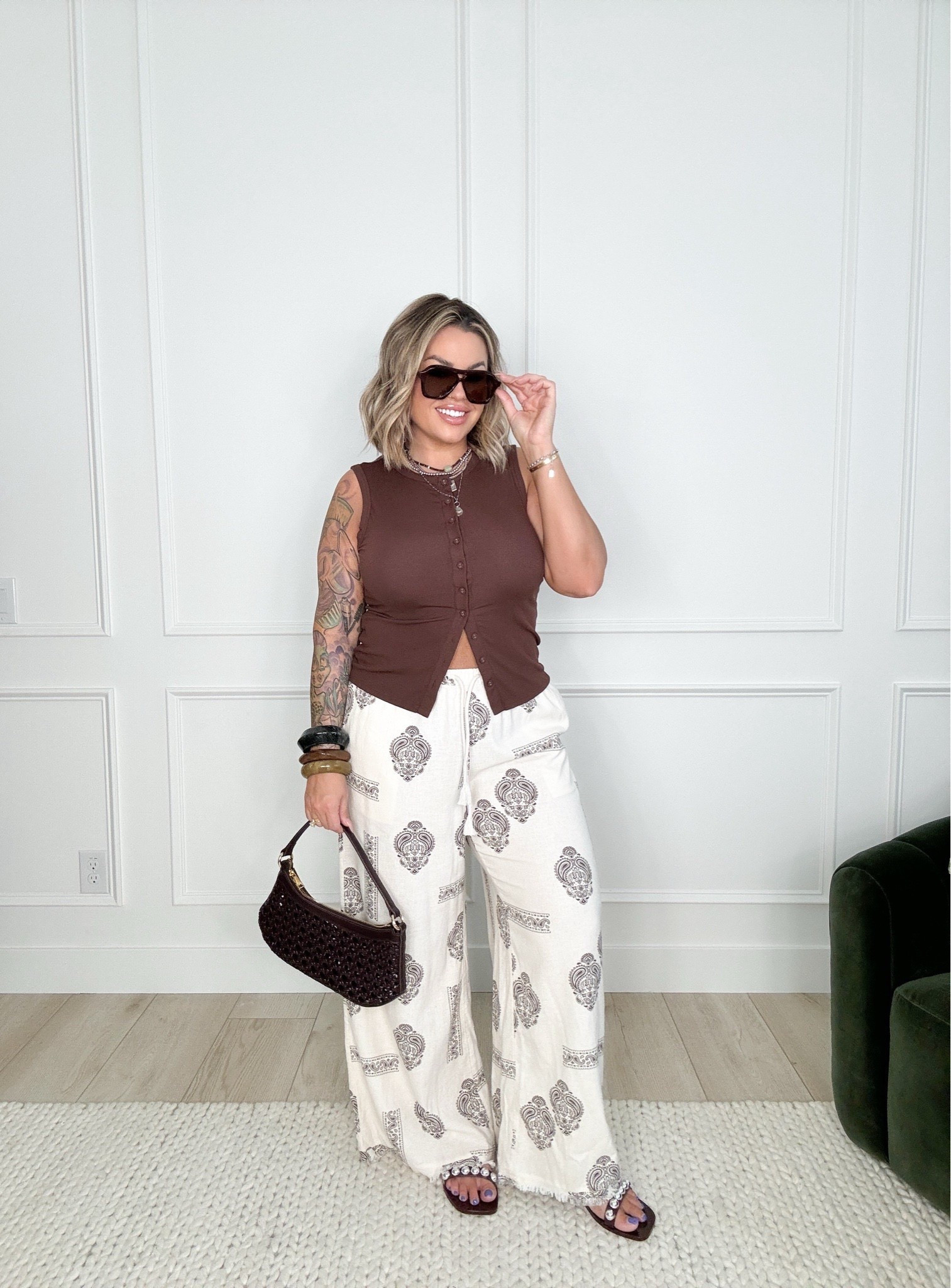 Top & pants size L 
Linked similar bangles 
Size up in the sandals one size 

Follow my shop @shaynaslife on the @shop.LTK app to shop this post and get my exclusive app-only content!

#liketkit 
@shop.ltk
https://liketk.it/5bqnt

#LTKFindsUnder50 #LTKFindsUnder100 #LTKStyleTip