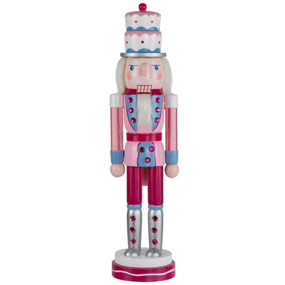 Northlight Cake King Nutcracker Christmas Figure - 15" - Pink and Blue | Target