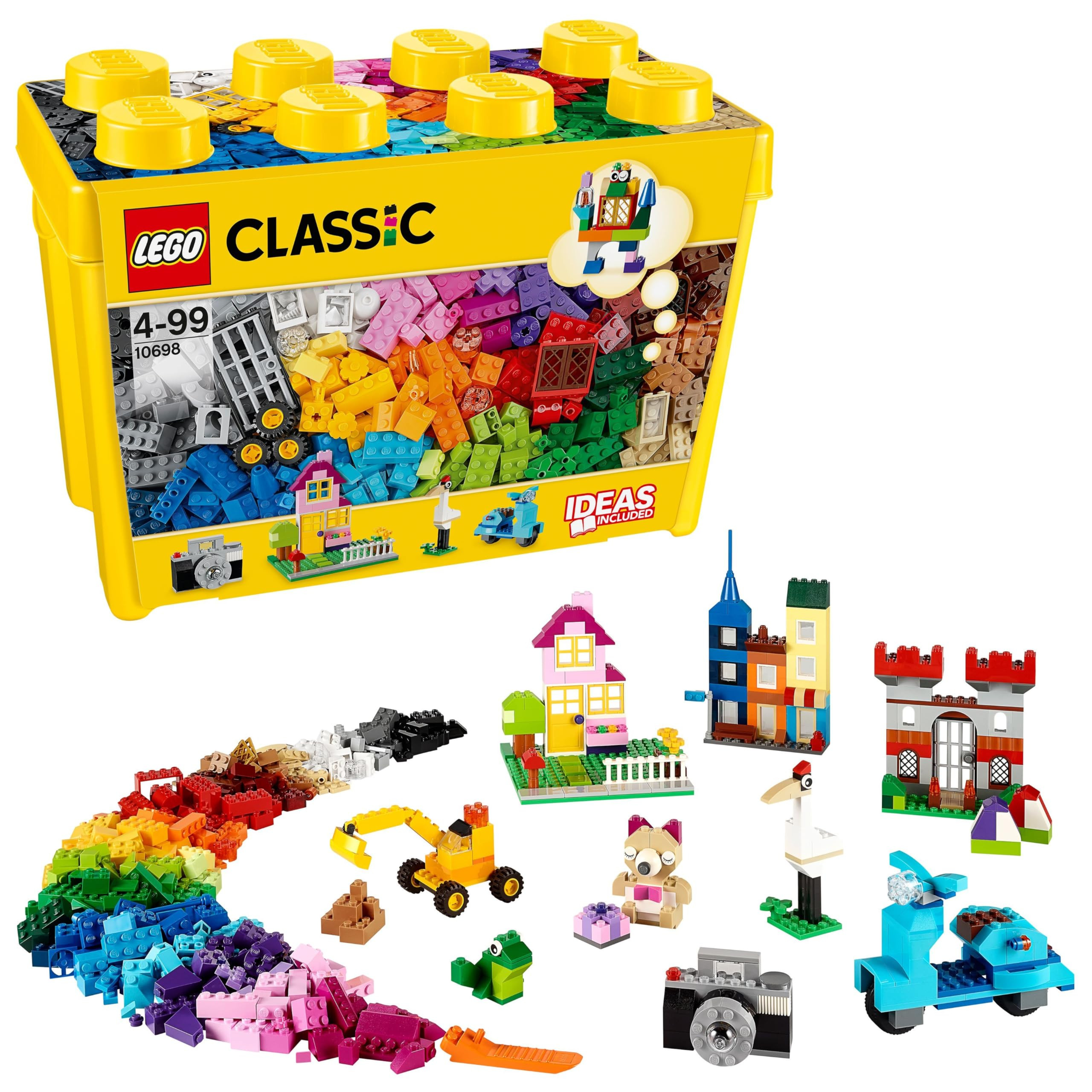 LEGO Classic Large Creative Brick Storage Box - Educational Building Toys w/Windows, Doors, Wheel... | Amazon (UK)