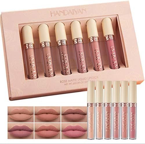Petansy Matte Liquid Lipstick Makeup Set, 6 Colors Velvety Lipstick Waterproof Long Lasting Non-stic | Amazon (US)