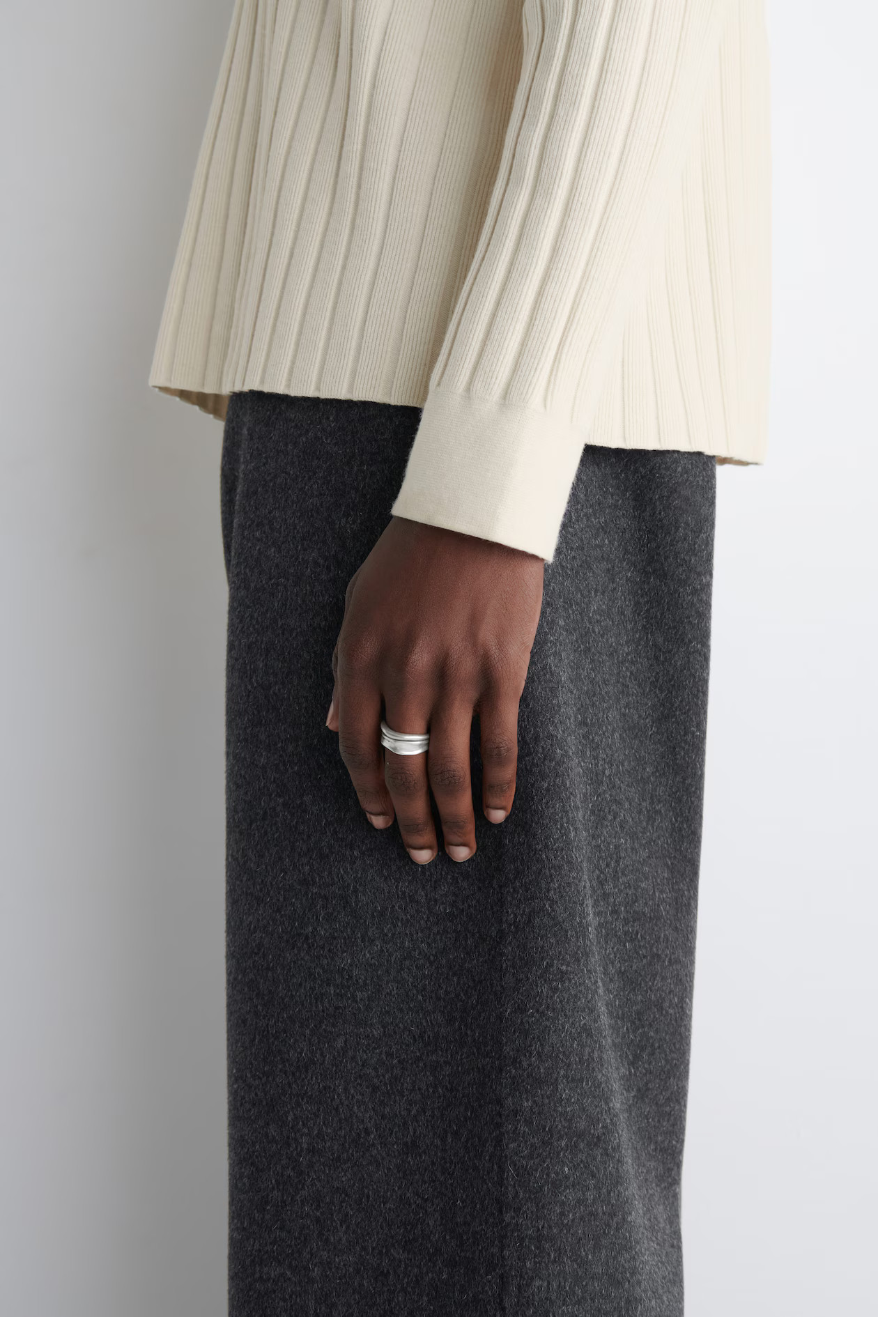 2-PACK HAMMERED RINGS - SILVER | COS GB | COS UK