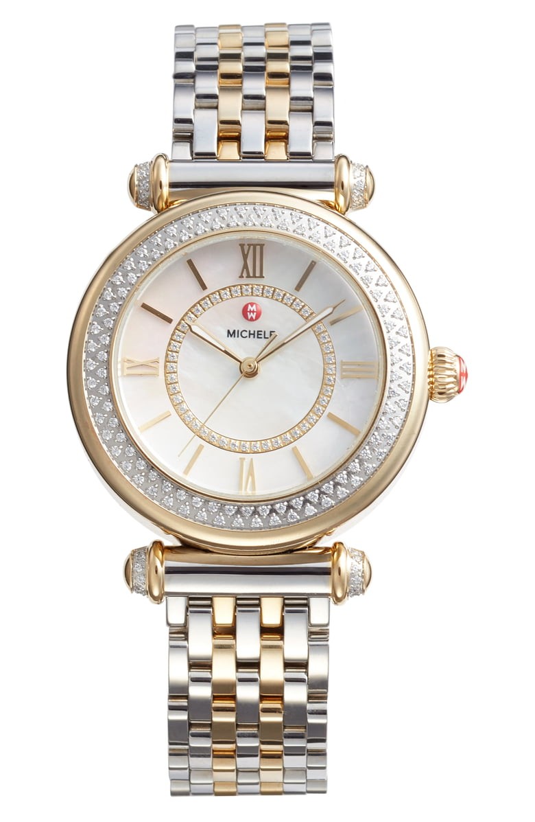 MICHELE Caber Diamond Bracelet Watch, 35mm | Nordstrom