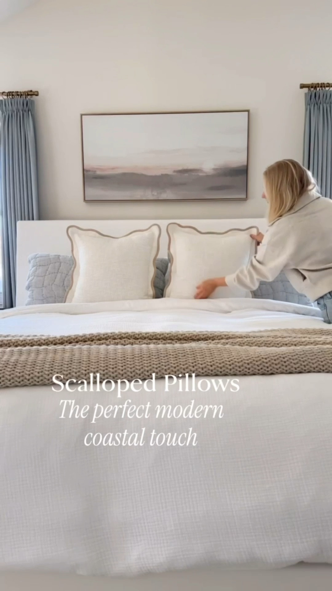 I love to move these scalloped throw pillows around my house to switch things up. They are neutral enough to go with almost everything!

#LTKHome