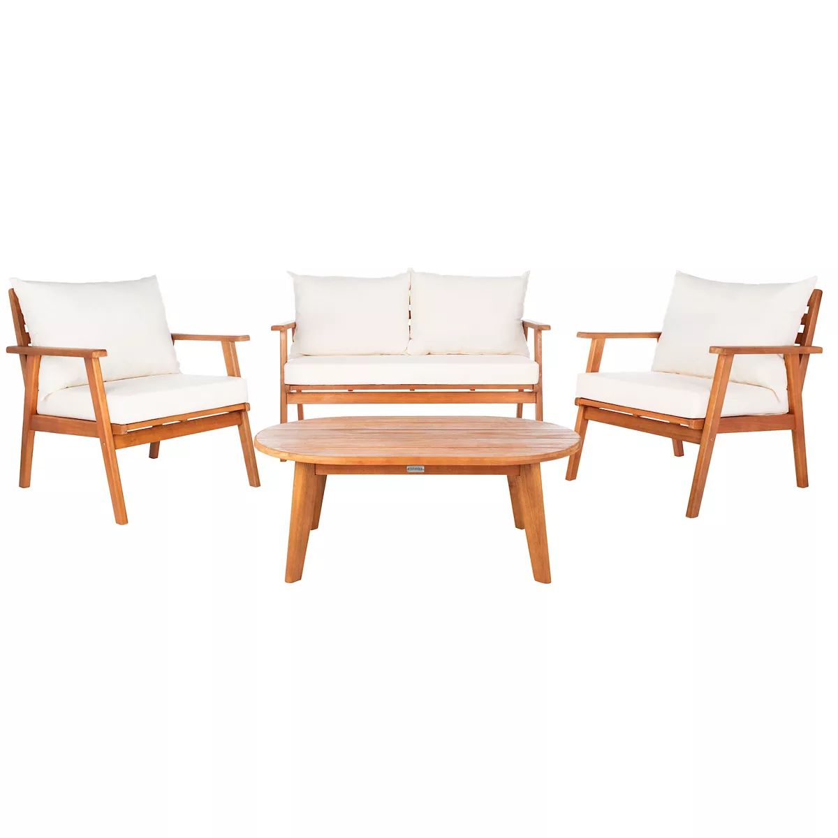 Safavieh Deacon Loveseat, Chair & Coffee Table Patio 4-piece Set | Kohl's