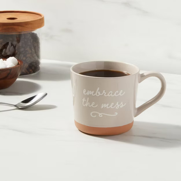15oz Stoneware Embrace The Mess Mug - Threshold™ | Target