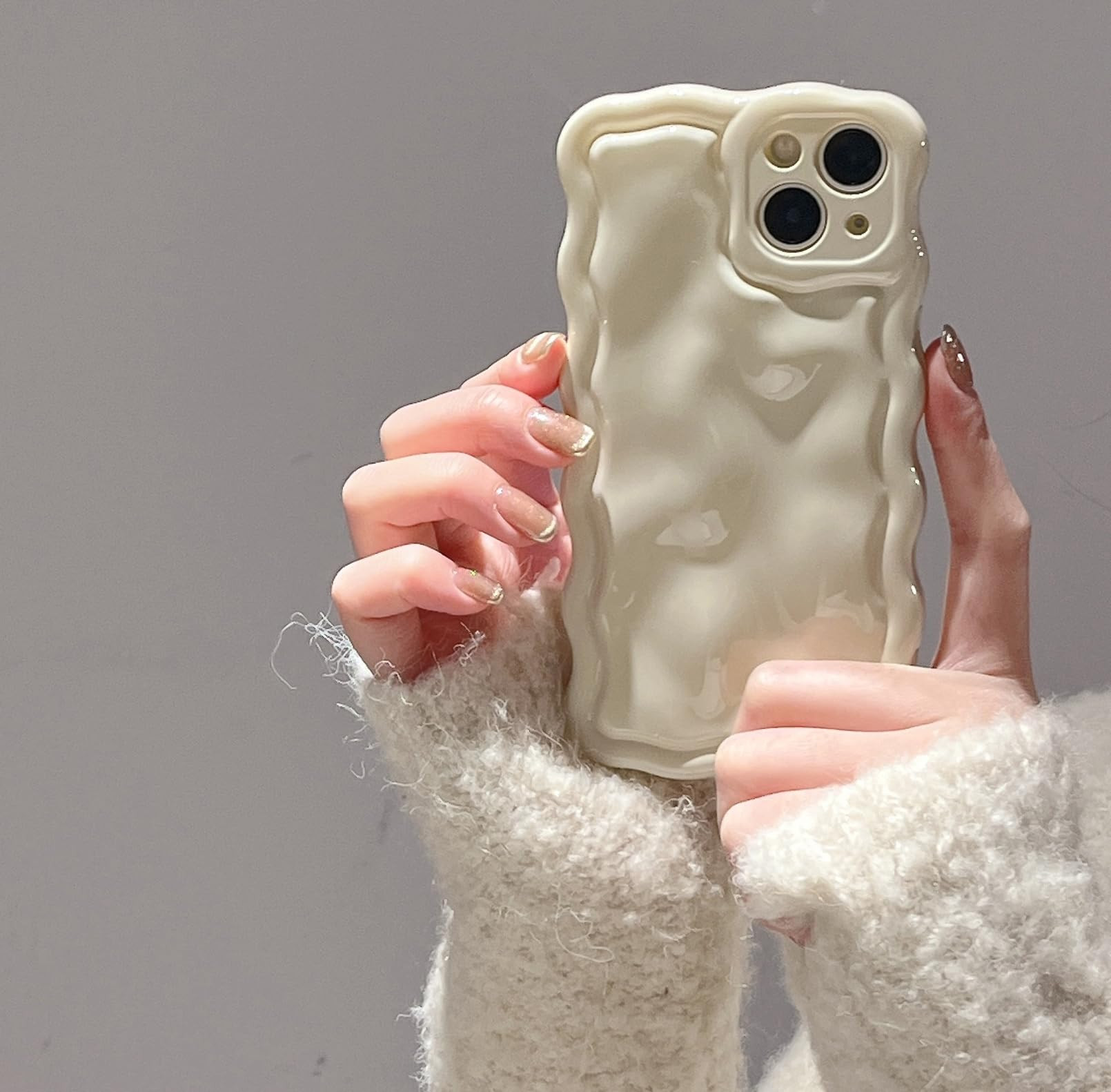FABSPARK Case for iPhone 14 Pro Max,Cute 3D Solid Color Meteorite Bubble Water Ripple Curly Wavy ... | Amazon (US)