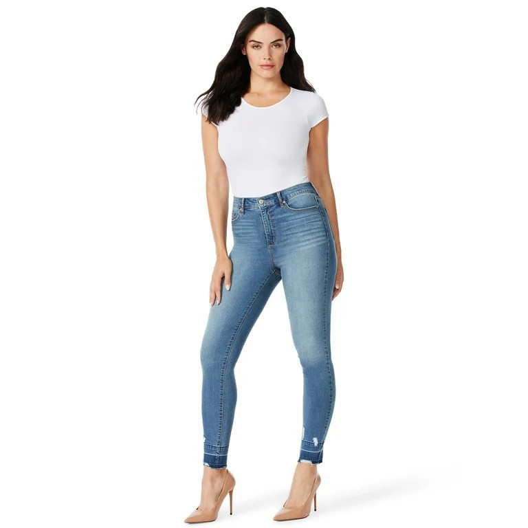 Sofia Jeans by Sofia Vergara Women's Rosa Curvy Super High-Rise Skinny Ankle Jeans | Walmart (US)