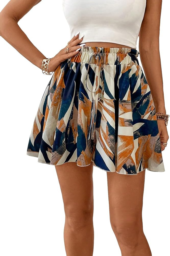 Women's Flowy Shorts Beach Vacation Summer High Waist Wide Leg Casual Dressy Shorts | Amazon (US)