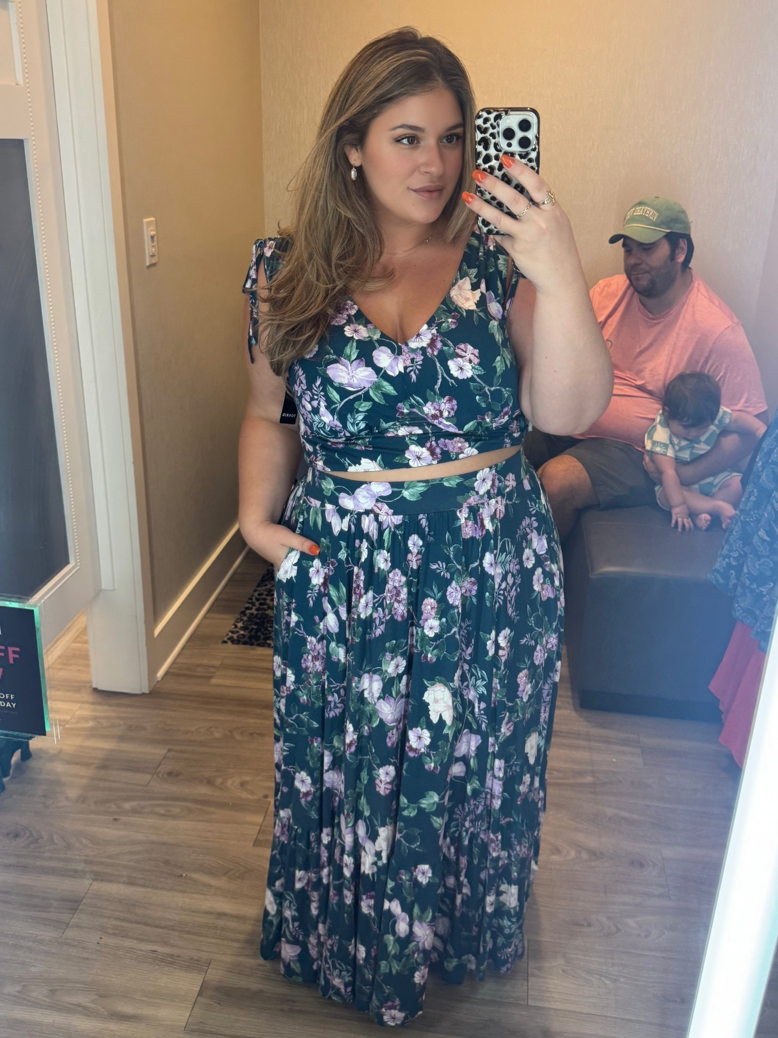 Two piece set on clearance! 💜💚🤍