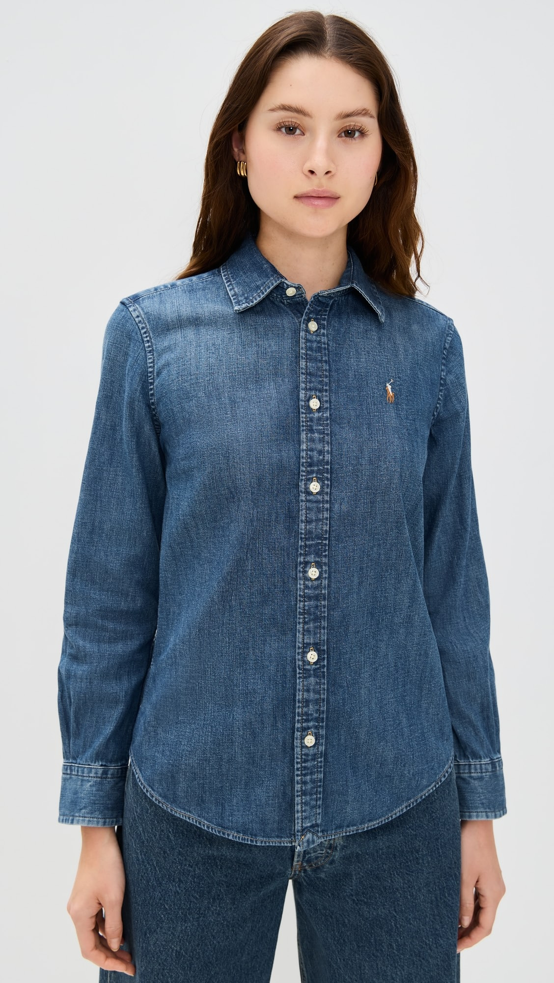 Denim Long Sleeve Button Down | Shopbop