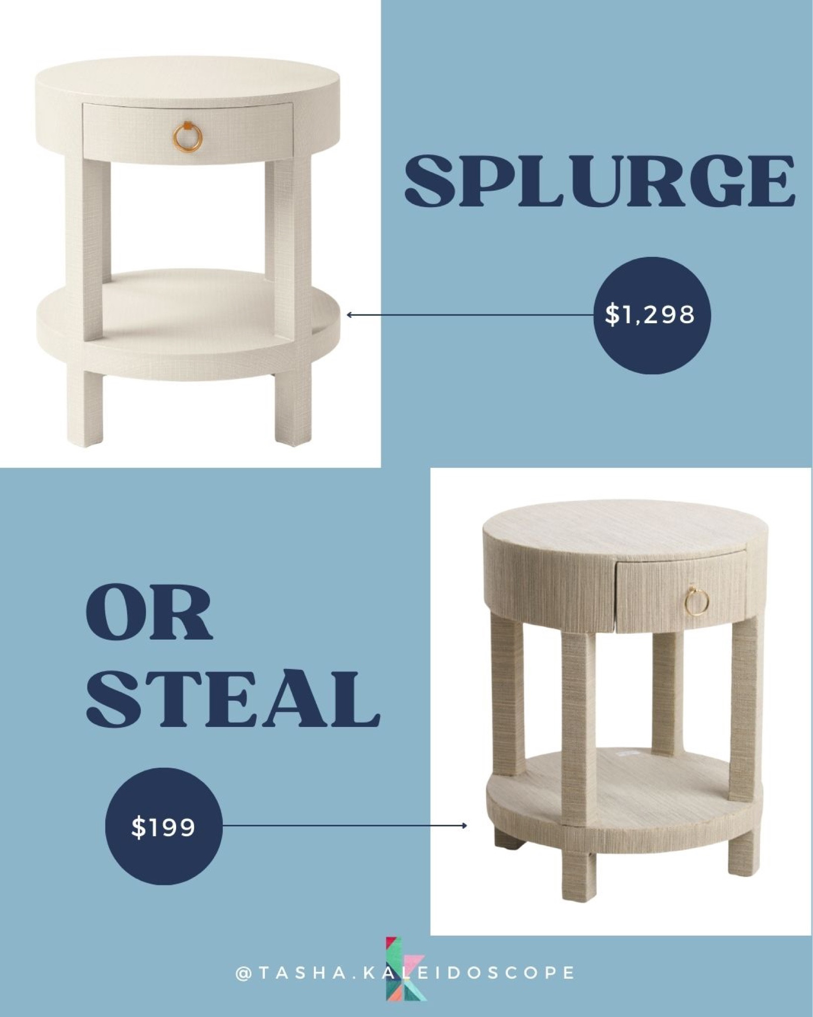 #TJMaxx has a great dupe of the popular #serenaandlily side table  

#LTKSale #LTKFind #LTKhome