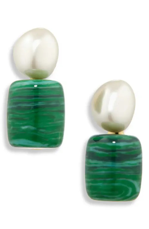 Lele Sadoughi Pebble Stud Earrings in Malachite at Nordstrom | Nordstrom