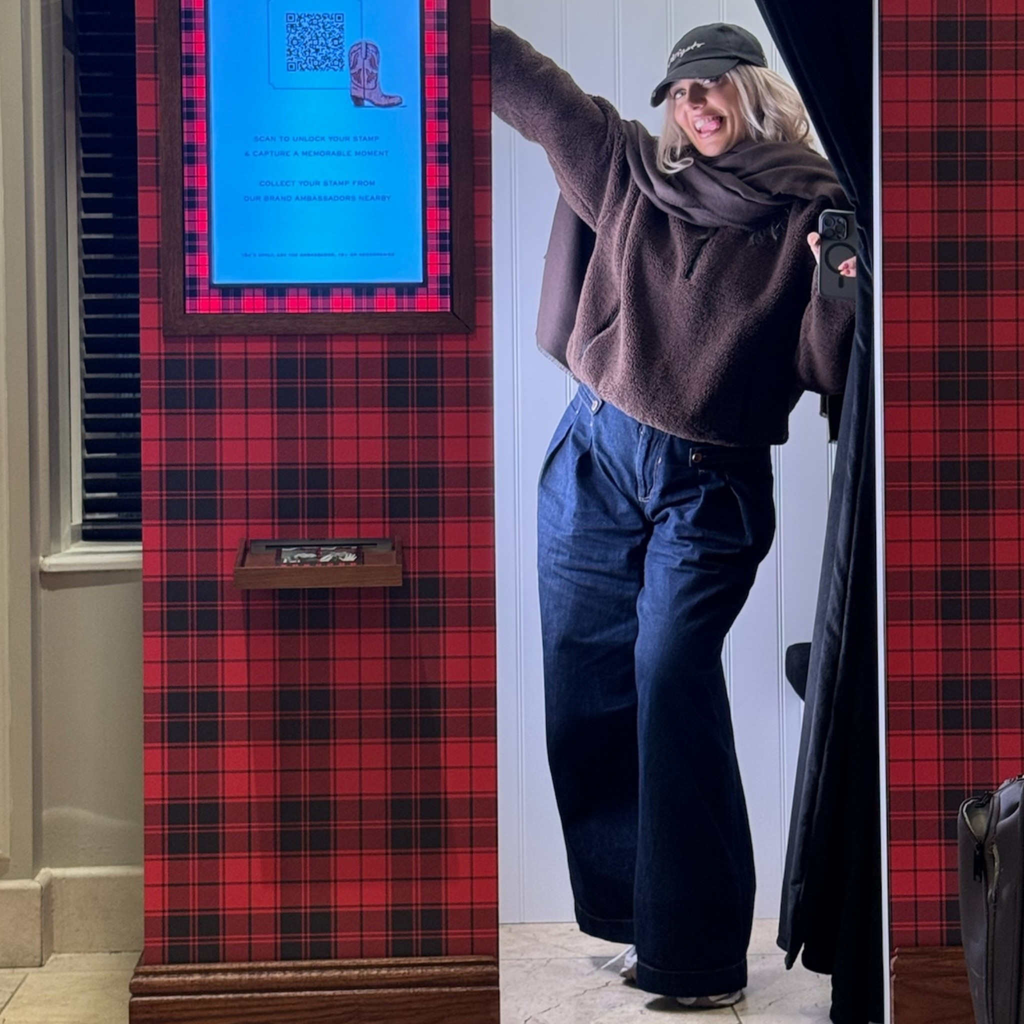 Cosy girls like to stay warm on Bicester Village trips. Blue jeans with a brown teddy quarter zip. 

#LTKuk #LTKeurope #LTKwinter