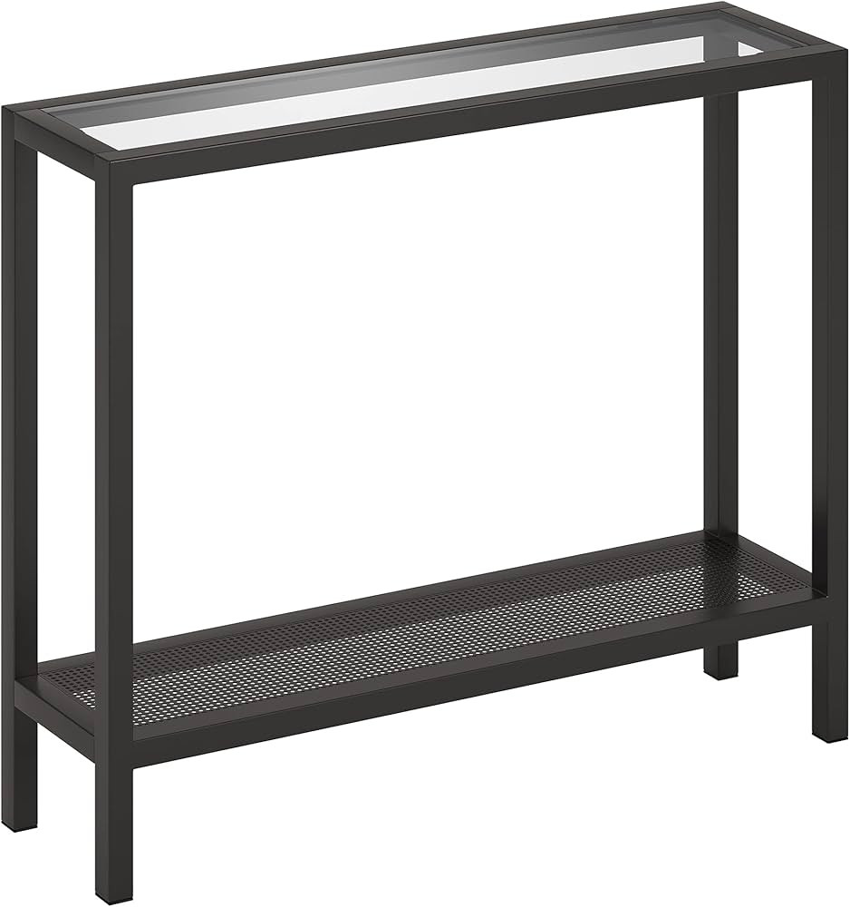 Henn&Hart 36" Wide Rectangular Console Table in Blackened Bronze, Entryway Table, Accent Table fo... | Amazon (US)