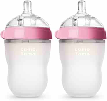 Comotomo Baby Bottle, Pink, 8 Ounce (2 Count) | Amazon (US)