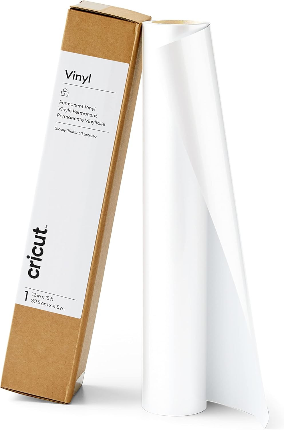 Cricut Premium Permanent Vinyl Roll (12 in x 15 ft), Weather-Resistant, Dishwasher-Safe & Fade-Pr... | Amazon (US)