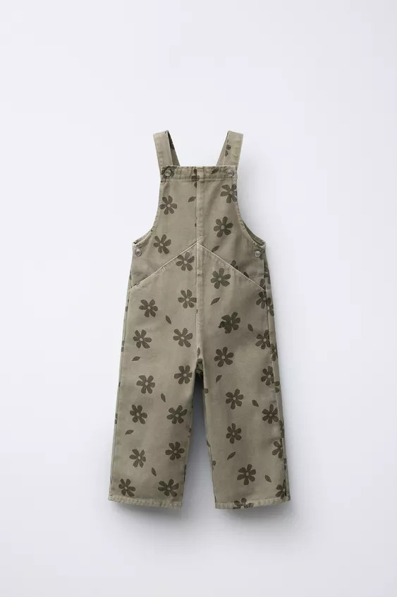 FLORAL TWILL OVERALLS | Zara US