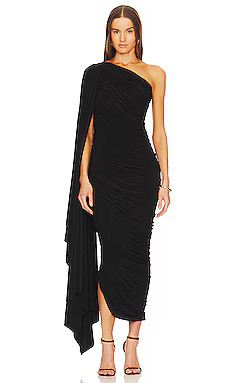 Norma Kamali Diana Gown W/ Sleeve in Black from Revolve.com | Revolve Clothing (Global)
