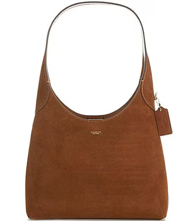 COACH Brooklyn 28 Suede Hobo Bag - Warm Brown | Dillard's