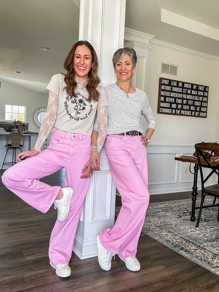 Spring outfits with pink old navy pants 💗

Layered tops // pink pants // striped shirt // spring fashion // lace long sleeve top 

#LTKstyletip #LTKfindsunder50 #LTKSeasonal