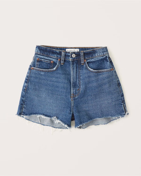 Curve Love High Rise Mom Shorts | Abercrombie & Fitch (US)